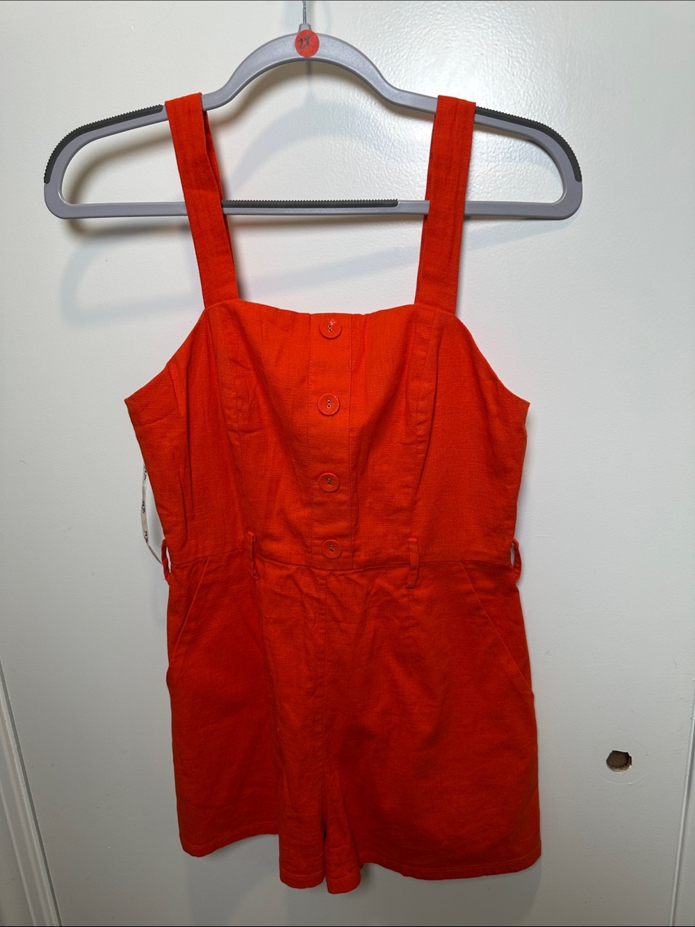 Nikibiki Bright Red Button-Front Girls Romper (11)